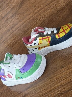 Nike Air Force 1 Toy Story Custom Painted Sneakers Toddler Size 5C Buzz & Woody